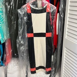 Women’s peach black and cream beautiful business dress size XS